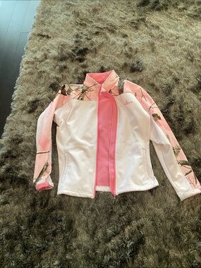 Realtree White Jacket with Pink Camo Accents
